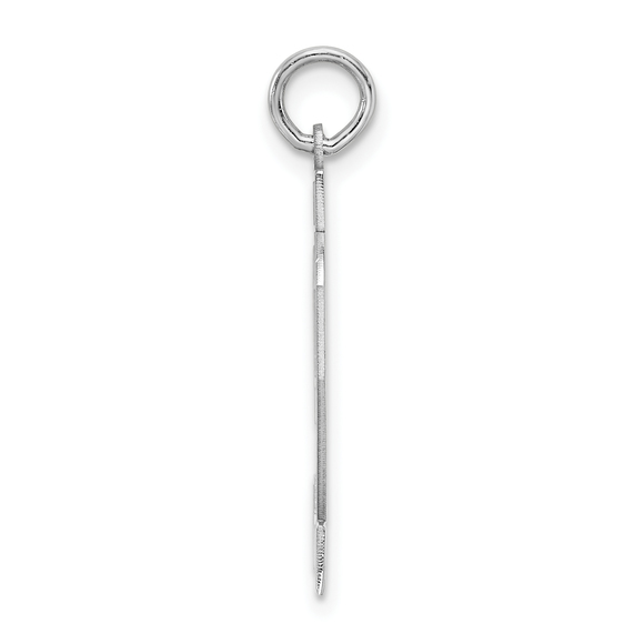 Sterling Silver/Rhodium-plated Satin Number 92 Charm - Picture 2 of 4